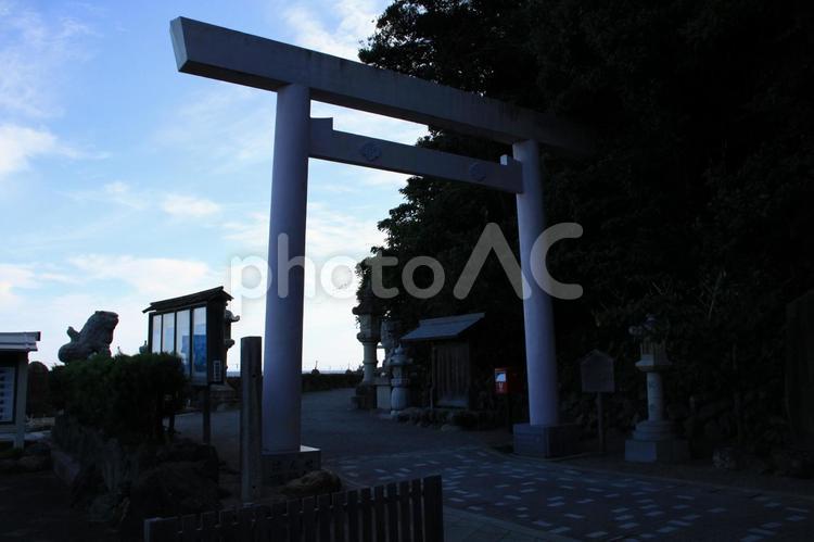 二見興玉神社境内 お参り,海,禊の写真素材