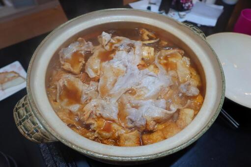 我が家のキムチ鍋 キムチ,豚,肉の写真素材