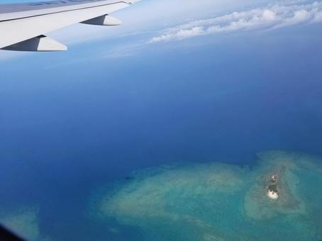 飛行機上空からの眺め 景色,上空写真,飛行機からの風景の写真素材