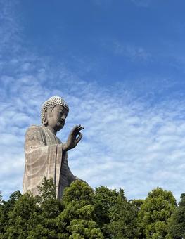 牛久大仏 牛久大仏 牛久大仏,大仏,空の写真素材