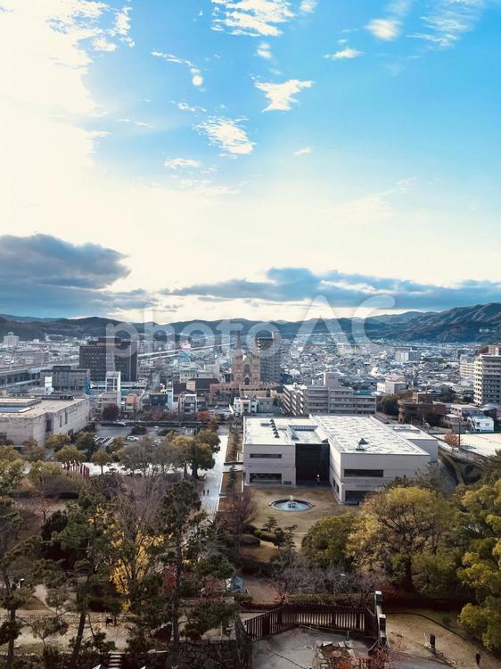 福山市内 空,風景,広島の写真素材