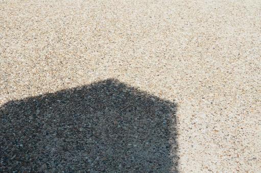 日傘の影 黒,日傘の影,影の写真素材