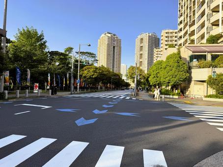 2025年春 昼間の東京お台場の風景 2025年春 昼間の東京お台場の風景 交差点,都心,りんかい線の写真素材