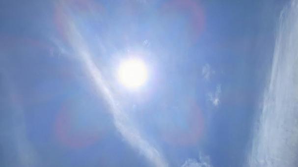 Photo, blue sky, sun, blue, 