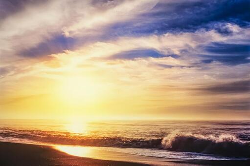 朝陽18 朝陽,海岸,海辺の写真素材