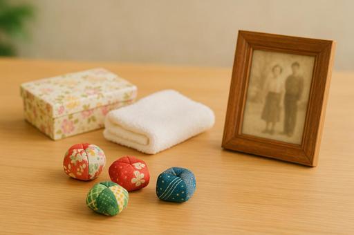 回想法アクティビティ小物の写真