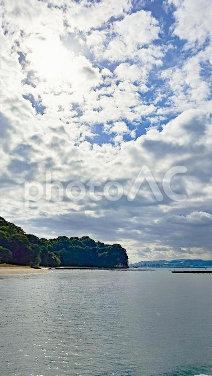 海から見た宮島　 宮島,広島,厳島の写真素材