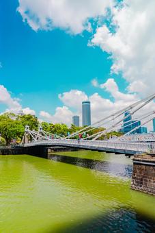 【シンガポール】金融街の街並み シンガポール,ビル,金融街の写真素材