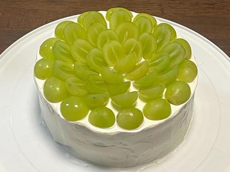 手作りケーキ(シャインマスカット) 手作りケーキ(シャインマスカット) シャインマスカット,葡萄,ぶどうの写真素材