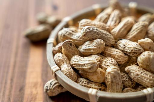 旬の生落花生 生落花生,落花生,ピーナッツの写真素材