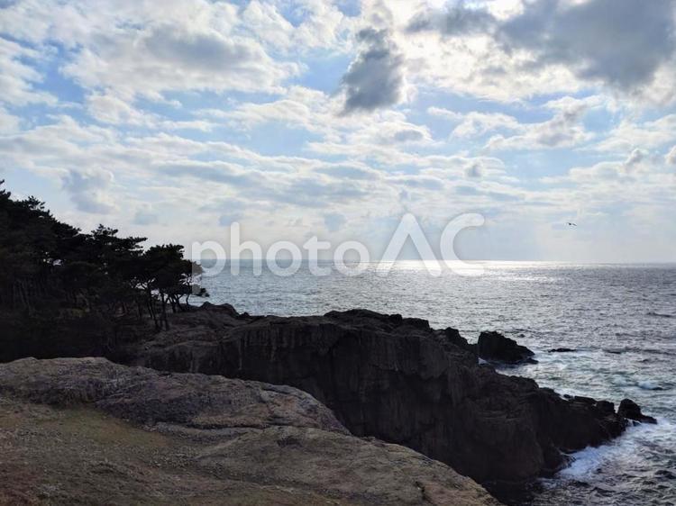 日御碕の断崖 日御碕,島根県,絶景の写真素材