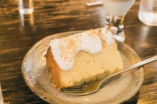 シフォンケーキ シフォンケーキ シフォンケーキ,ケーキ,ケーキセットの写真素材