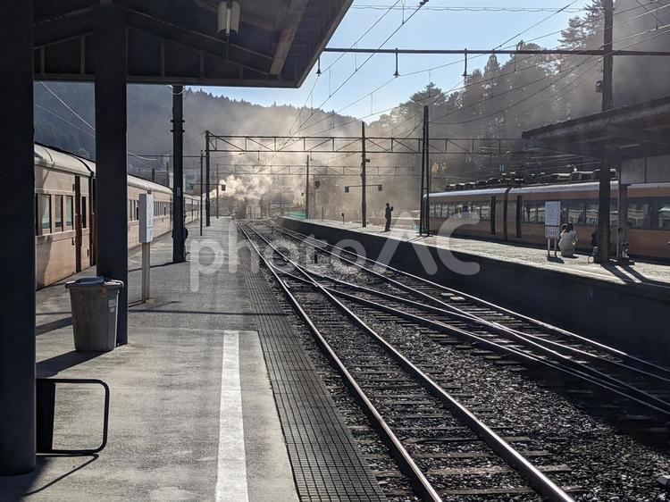 旅の風景 鉄道,sl,駅の写真素材