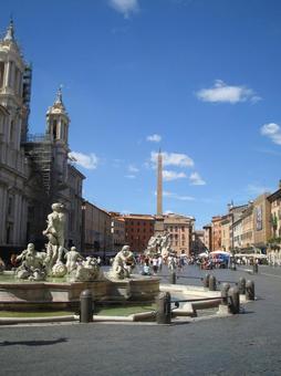 ナヴォーナ広場 ローマ,rome,イタリアの写真素材