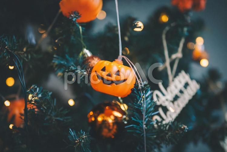 かぼちゃの飾り ハロウィン,秋,かぼちゃの写真素材