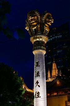 上海・静安寺 上海・静安寺 静安寺,上海,夜景の写真素材