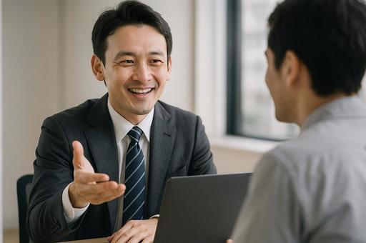 会社での面談/打ち合わせ 会社での面談/打ち合わせの写真