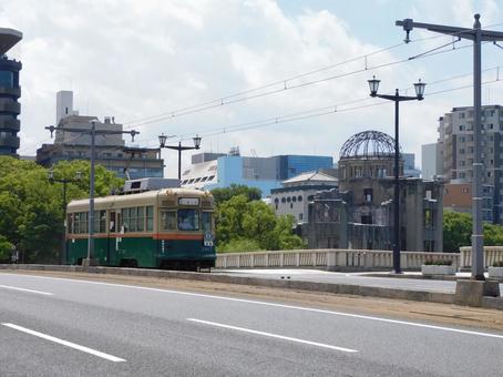 Atomic Bomb Dome and tram, JPG Atomic Bomb Dome and tram, JPG