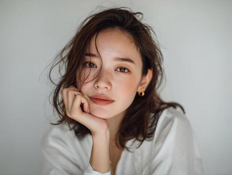 自然体で魅力的なアジア人女性 自然体で魅力的なアジア人女性の写真