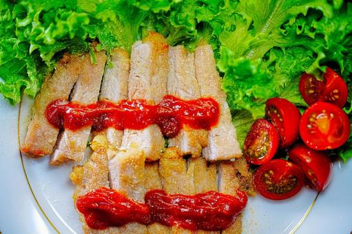 豚ロースのソテー 豚ロースのソテー 食事,豚ロース,筋肉メシの写真素材