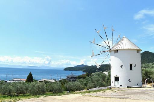 夏のギリシャ風車 夏のギリシャ風車 魔女の宅急便,ジブリ,スタジオジブリの写真素材
