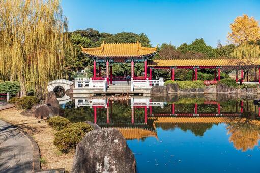大師公園の瀋秀園 瀋秀園,大師公園,中国式自然山水庭園の写真素材