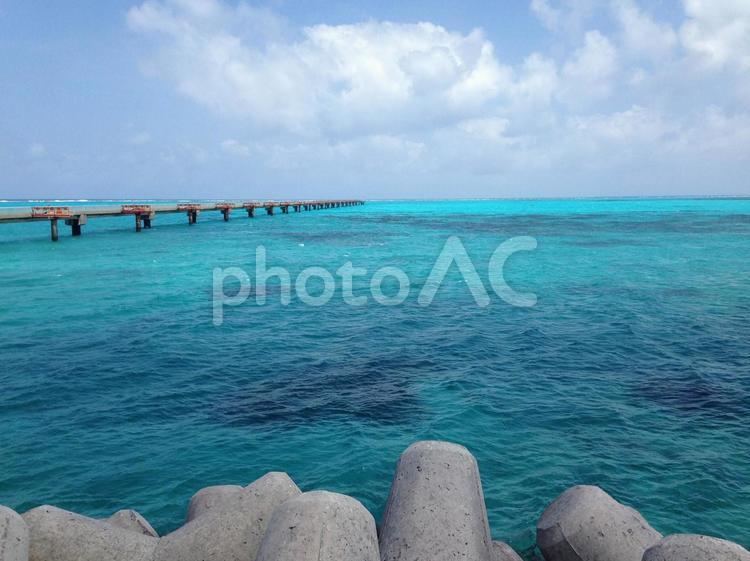 宮古島旅行３ 海,ブルー,沖縄の写真素材