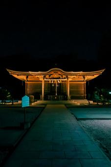 【島根】松江神社の夜景 松江,島根,松江城の写真素材
