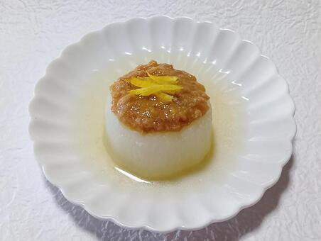 ふろふき大根　肉みそがけ ふろふき大根,和食,煮物の写真素材