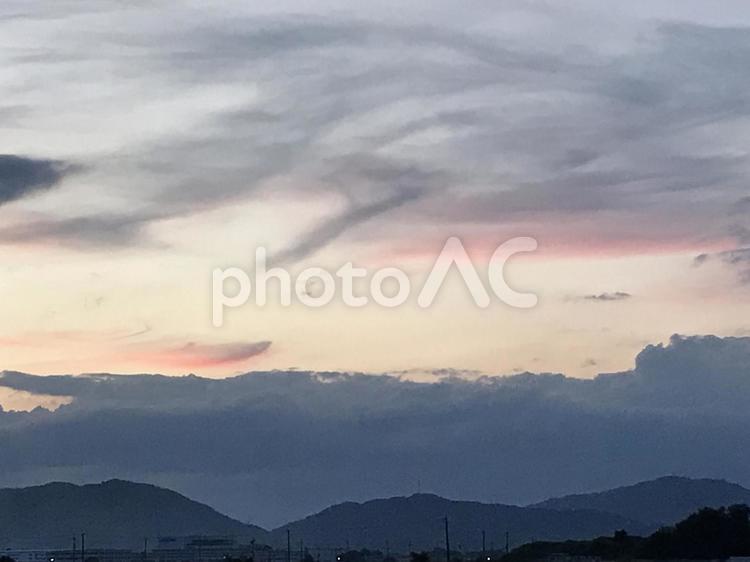 夕暮れ 風景,空,夕暮れの写真素材