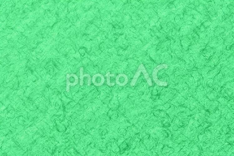 和紙1　テクスチャ　緑1 でこぼこ,もみがみ,もみ紙の写真素材