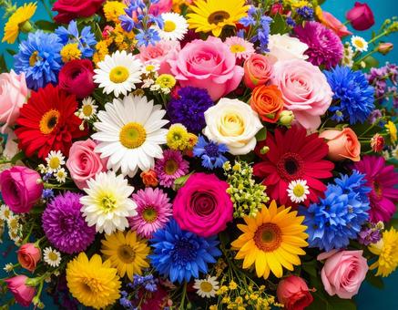 鮮やかなお花たち 鮮やかなお花たちの写真