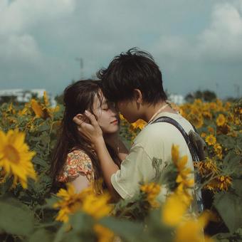 暑い夏の日のロマンスの写真