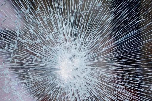 ガラスの割れ ガラス,破損,亀裂の写真素材