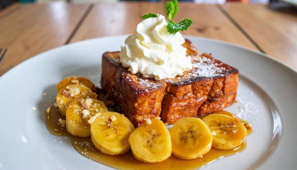 バナナブリュレのフレンチトースト バナナブリュレのフレンチトーストの写真