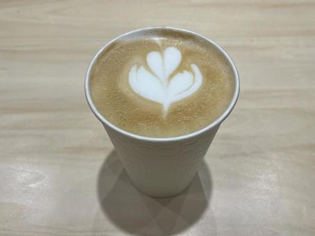 カフェラテ ラテアート,ラテ,カフェラテの写真素材