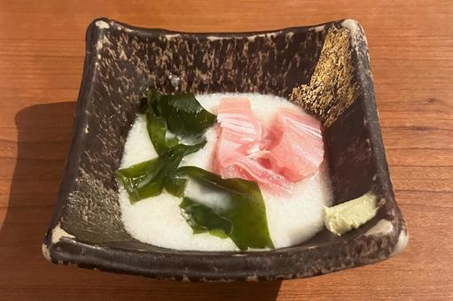 まぐろの山かけ まぐろ,とろろ,自然薯の写真素材