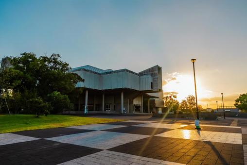 【佐賀】佐賀県立博物間・佐賀県立美術館 佐賀,風景,自然の写真素材