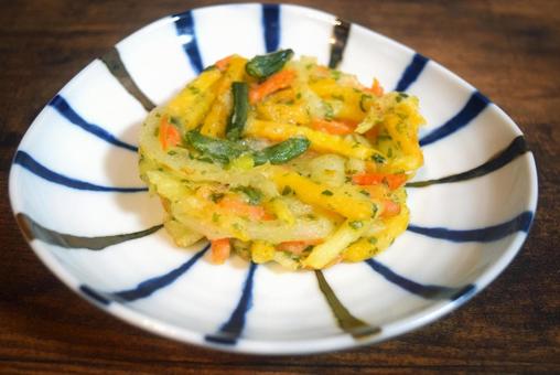 サクサク野菜の天ぷらかき揚げ サクサク野菜の天ぷらかき揚げの写真