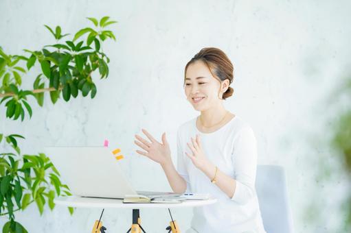 Women communicating online Women communicating online