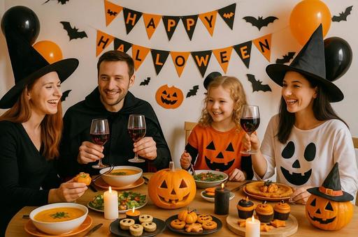 ハロウィンの食事会 ハロウィンの食事会の写真