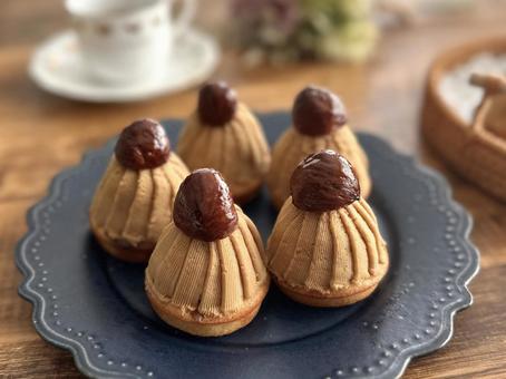 モンブラン モンブラン,栗,マロンケーキの写真素材