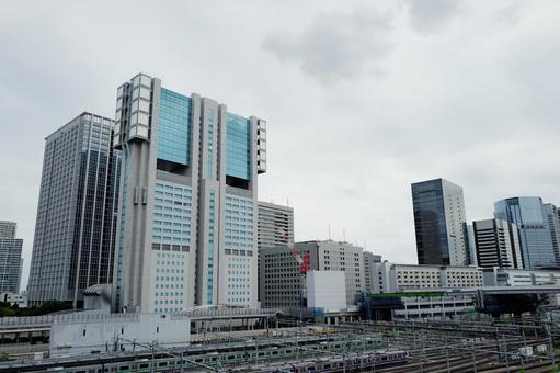 高輪ゲートウェイ駅の高層ビル 高輪ゲートウェイ駅の高層ビル ビル,高層ビル,都市の写真素材