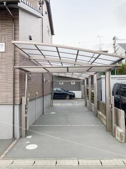 Carport installation work for a newly built detached house Carport installation work for a newly built detached house