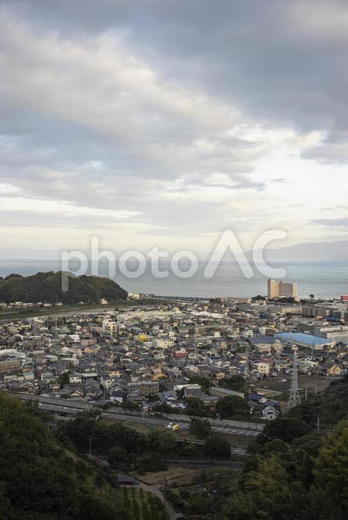 静岡県静岡市清水区興津の街並み 興津,清水区,静岡市の写真素材