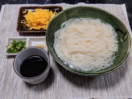 そうめん そうめん 素麺,麺,出汁の写真素材