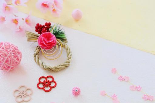 しめ縄フレーム しめ縄フレーム 年賀状,フレーム,正月の写真素材