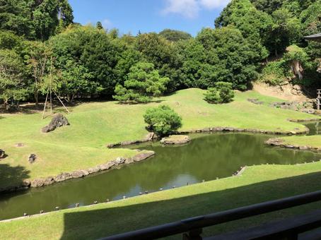庭園 庭園 庭園,観光,和の写真素材