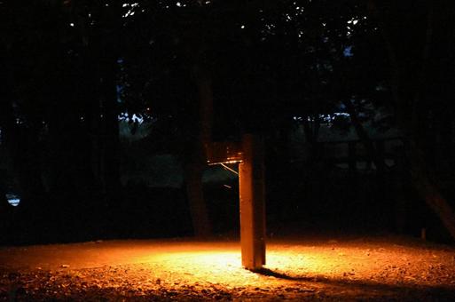Photo, street light, darkness, hokkaido, 