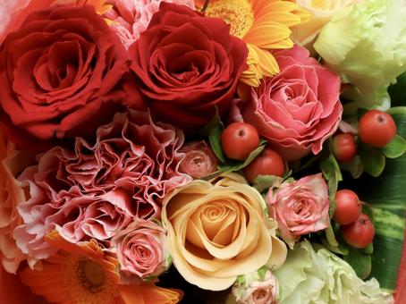 Zoom of a bouquet of roses and carnations, JPG Zoom of a bouquet of roses and carnations, JPG